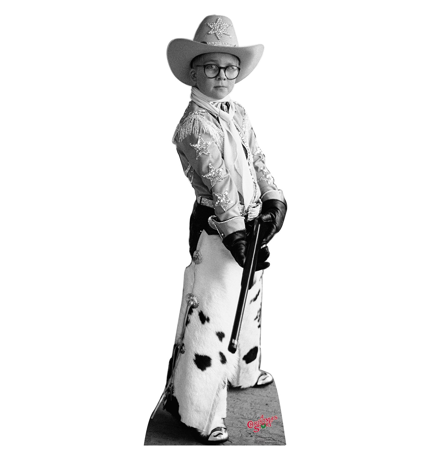 Ralphie Black, and White A Christmas Story Cardboard Cutout