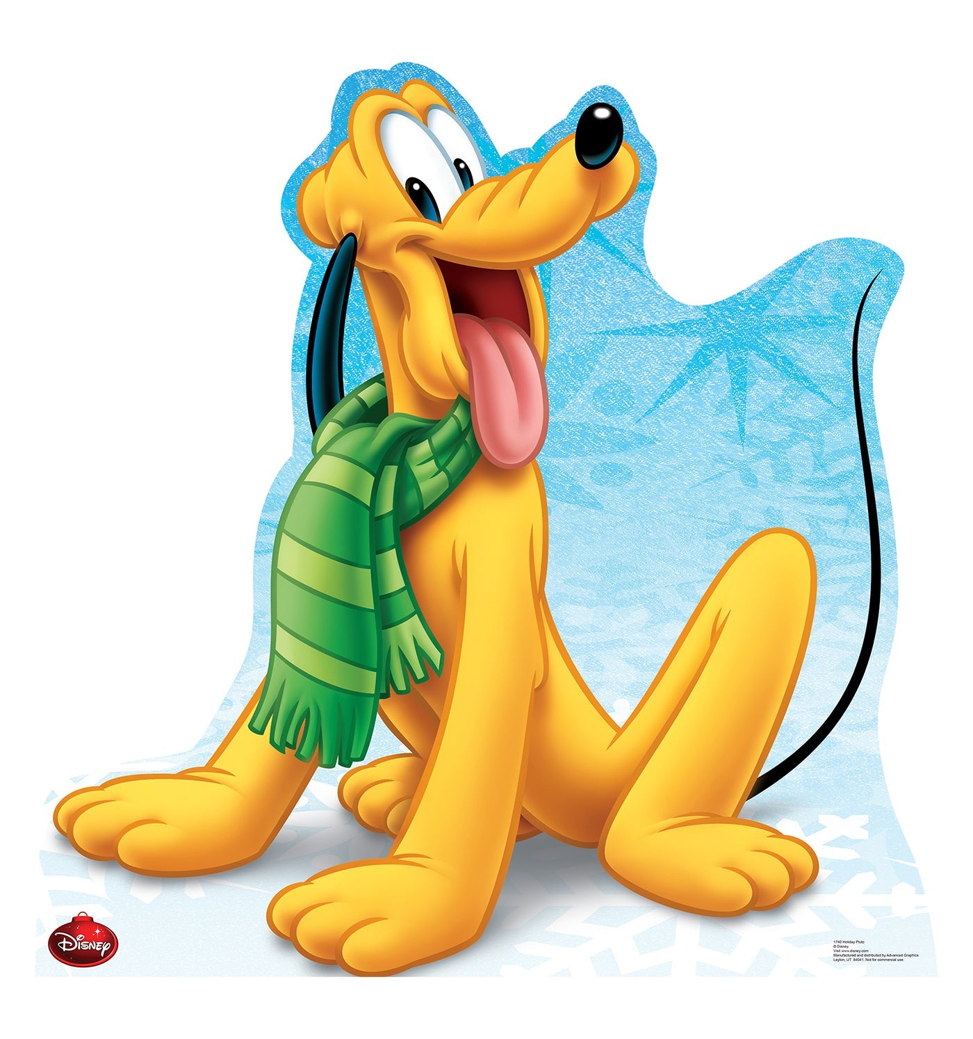 Pluto Holiday Disney Limited Edition Cardboard Cutout