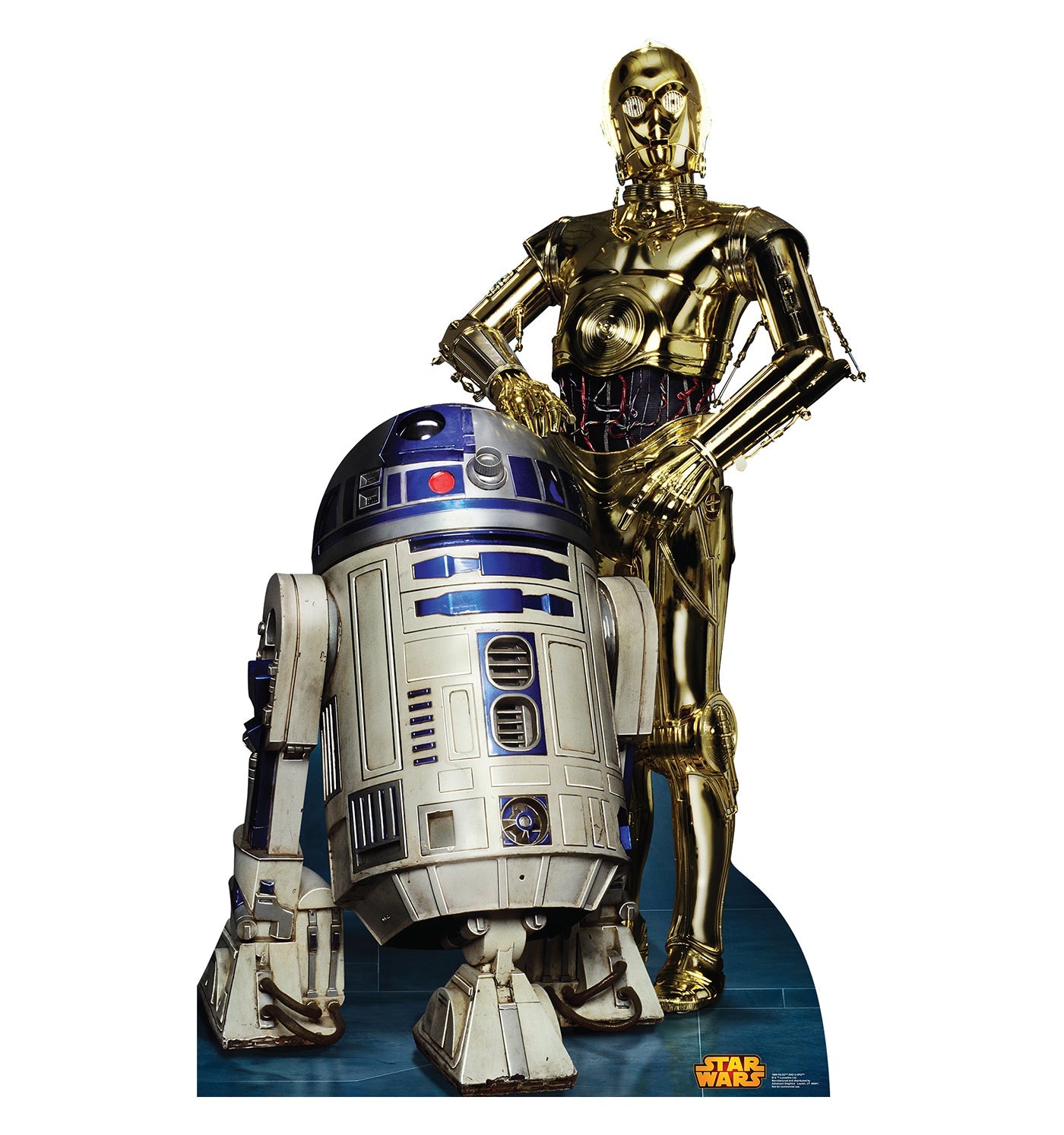 R2 D2 and C 3PO (Retouched) Cardboard Cutout