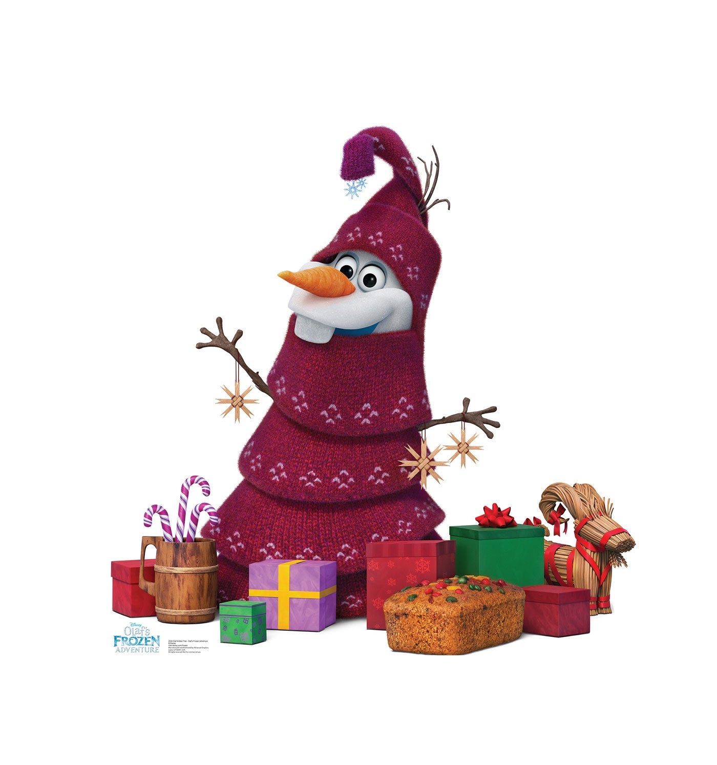 Olaf Knitted Tree Cardboard Cutout