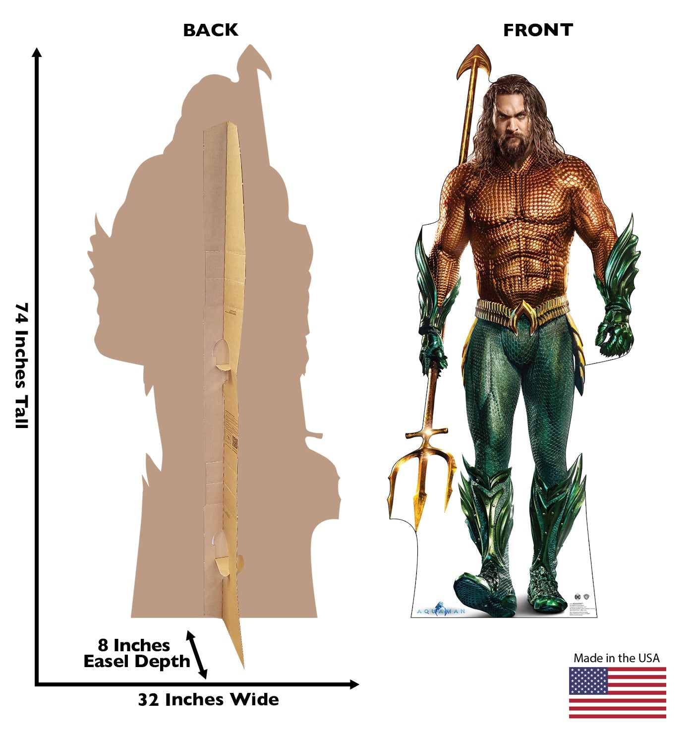 Aquaman (Warner Bro Movie 2018) Cardboard Cutout