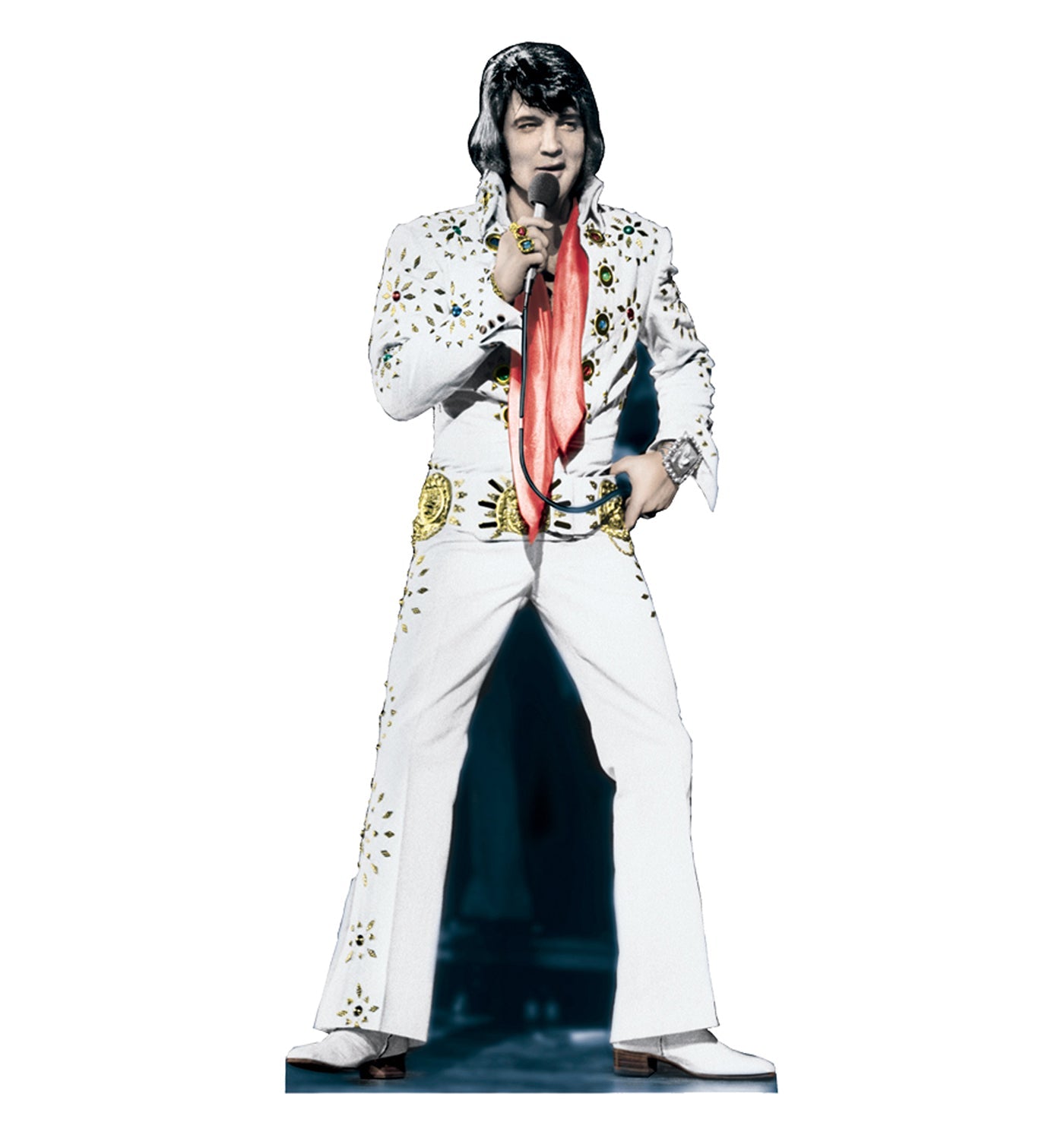 Elvis Presley White Jumpsuit Cardboard Cutout