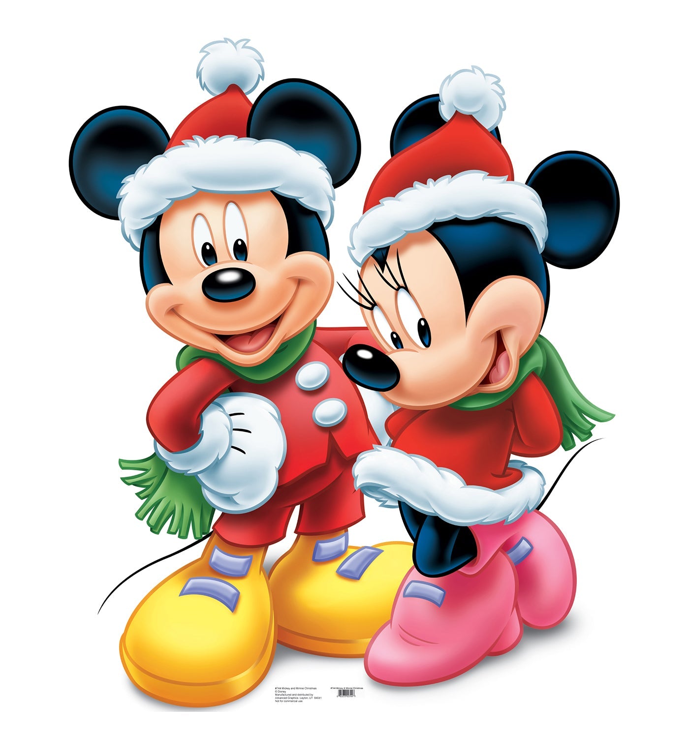 Mickey & Minnie Christmas Cardboard Cutout