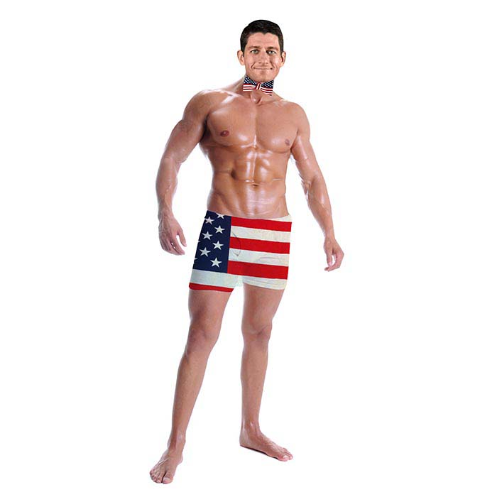 Paul Ryan Shirtless Cardboard Cutout