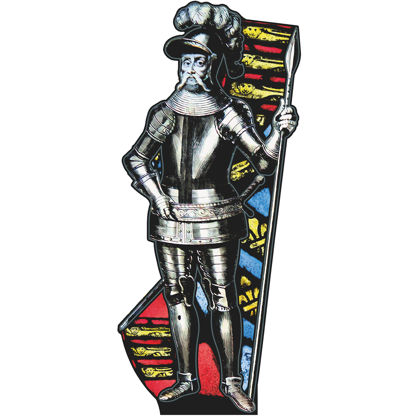 Edward 3rd in Knight Armor Cardboard Cutout
