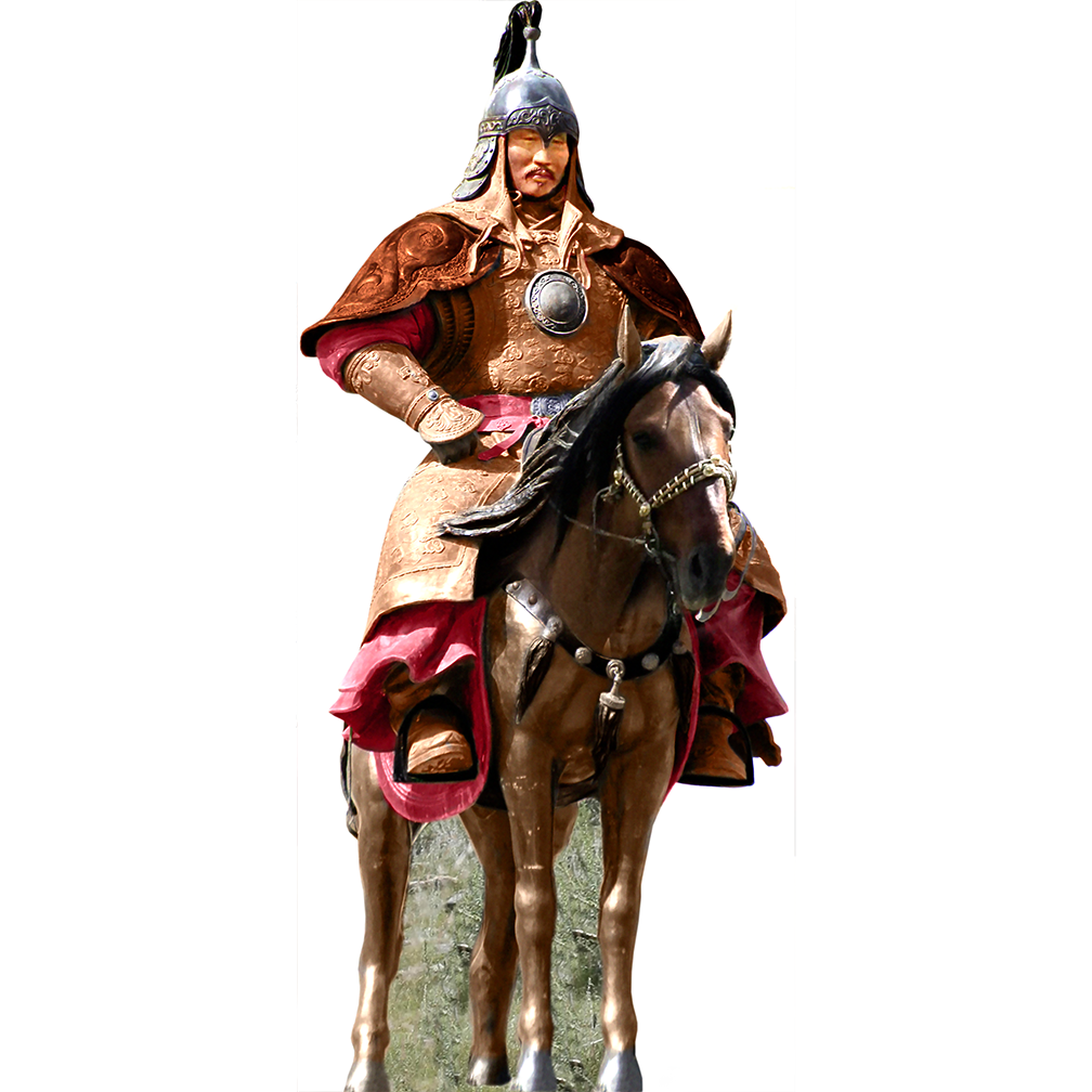 Genghis Khan on Horse Cardboard Cutout