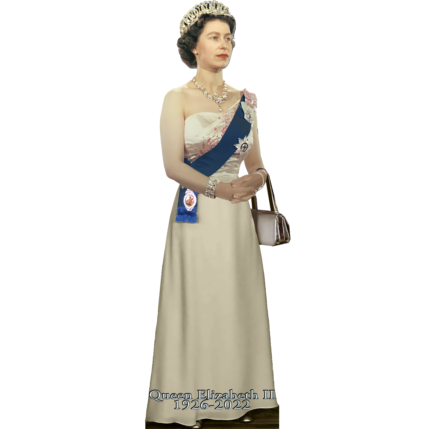 Young Queen Elizabeth II RIP 1959 Cardboard Cutout