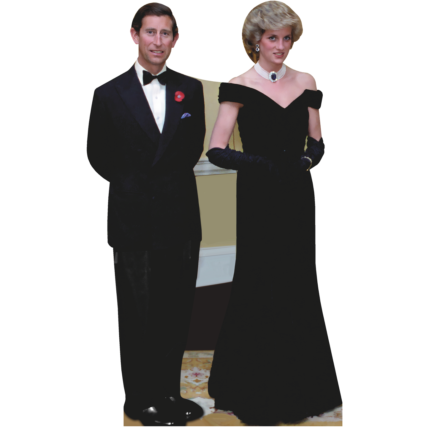 Prince King Charles and Diana Cardboard Cutout
