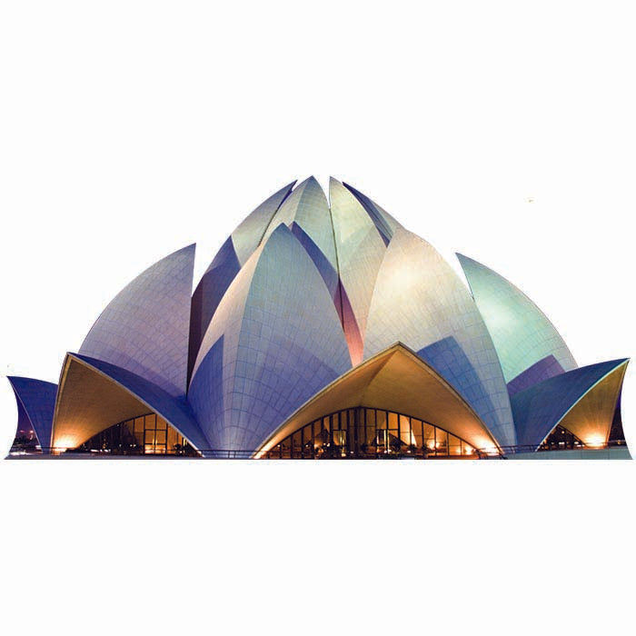 Bahai Lotus Temple Night Cardboard Cutout
