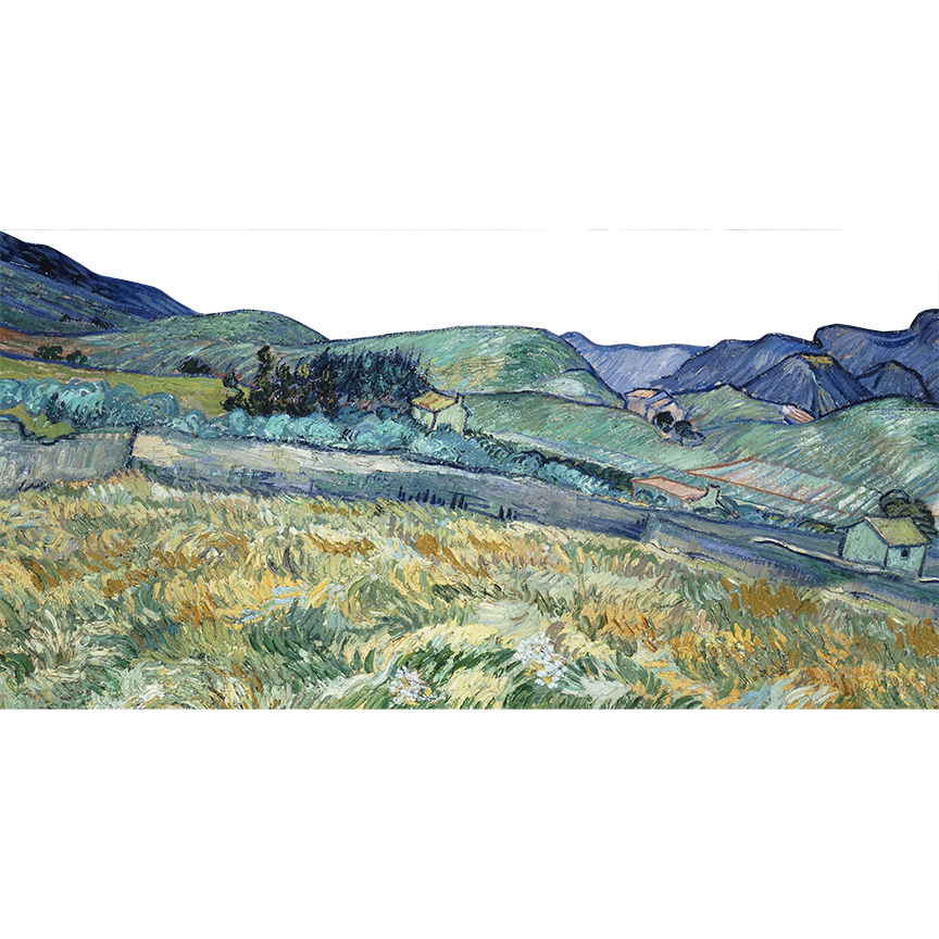 Van Gogh Mountainous Landscape Cardboard Cutout