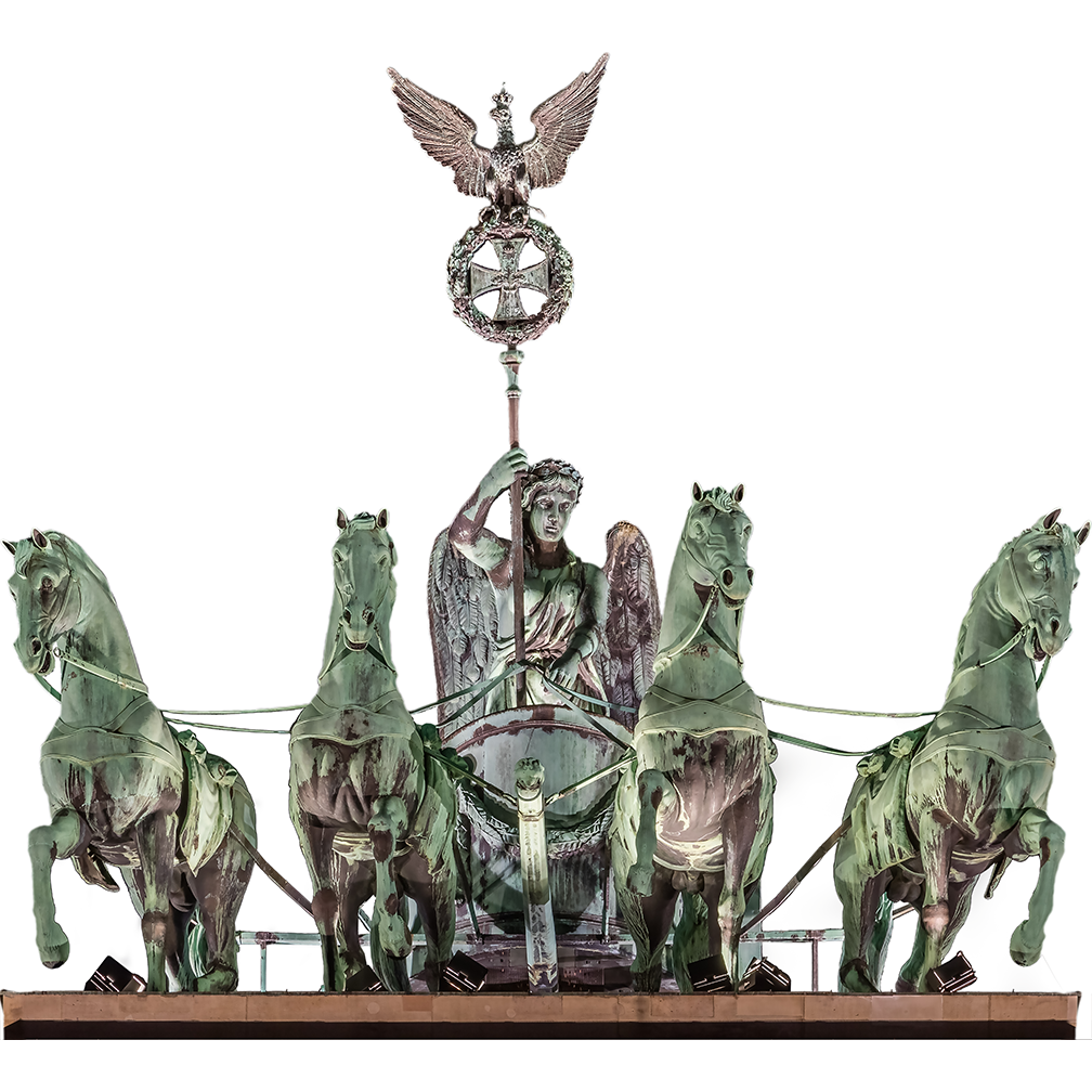 Quadriga Chariot Victoria Statue Brandenburg Gate Berlin Germany Cardboard Cutout