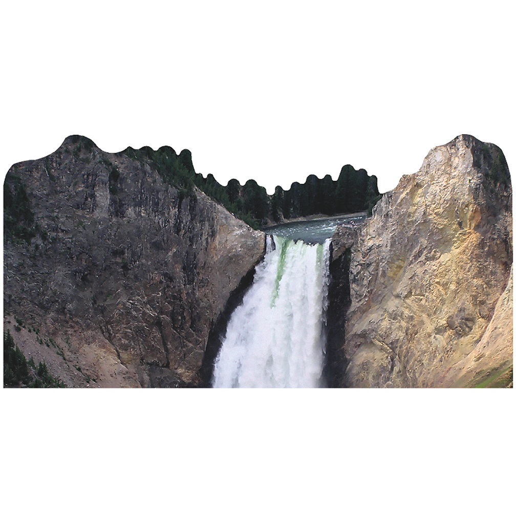 Yellowstone National Park Waterfall Wyoming Cardboard Cutout