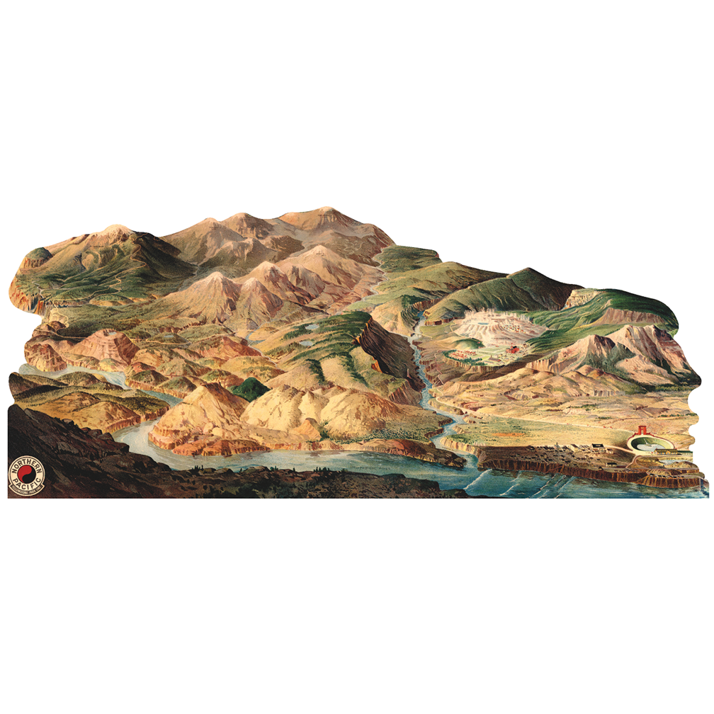 Yellowstone National Park Panorama Aerial 1904 Cardboard Cutout