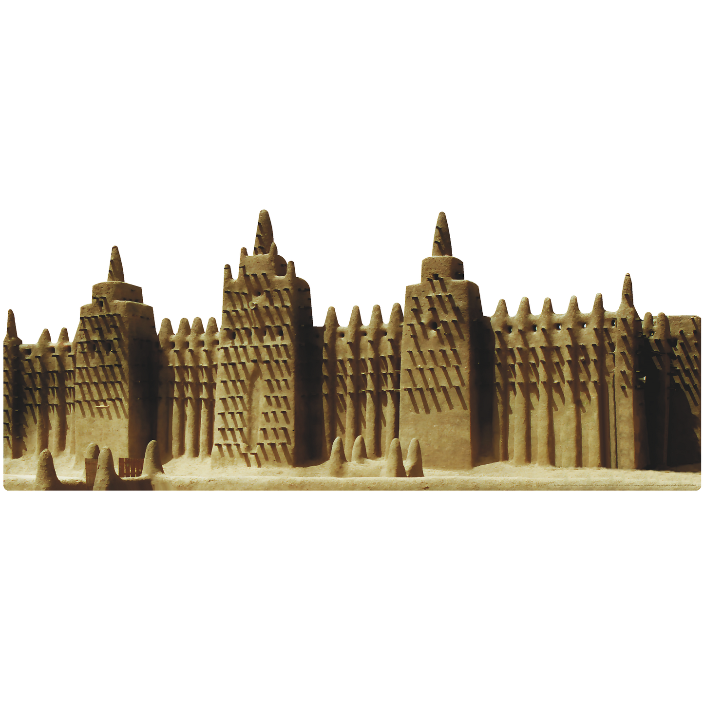 Great Clay Mosque in Djenne Adobe Cardboard Cutout