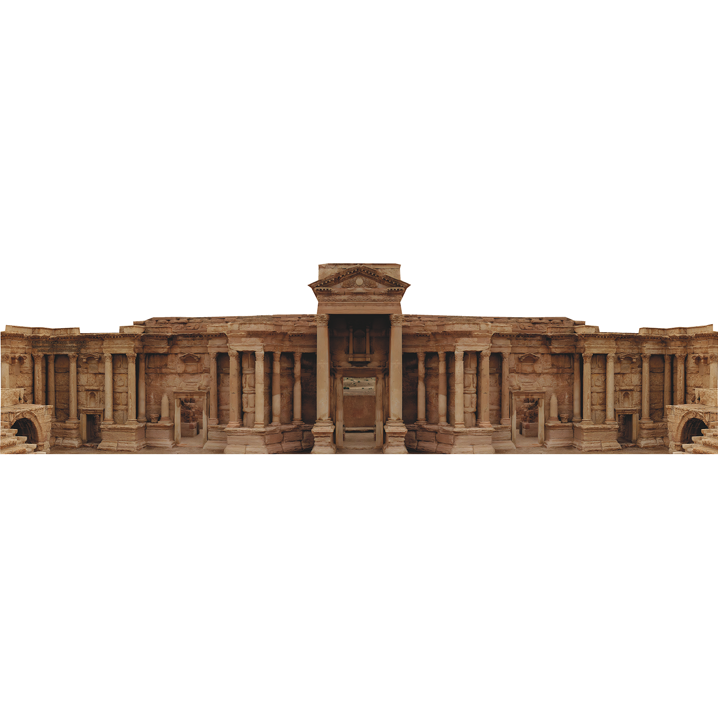 Palmyra Ancient Roman Theater Wide Cardboard Cutout