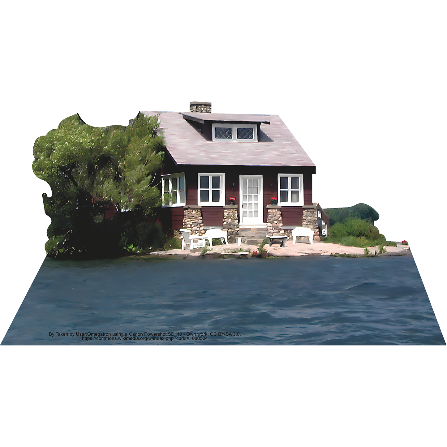 Just Room Enough Smallest Thousand Islands New York House Cardboard Cutout