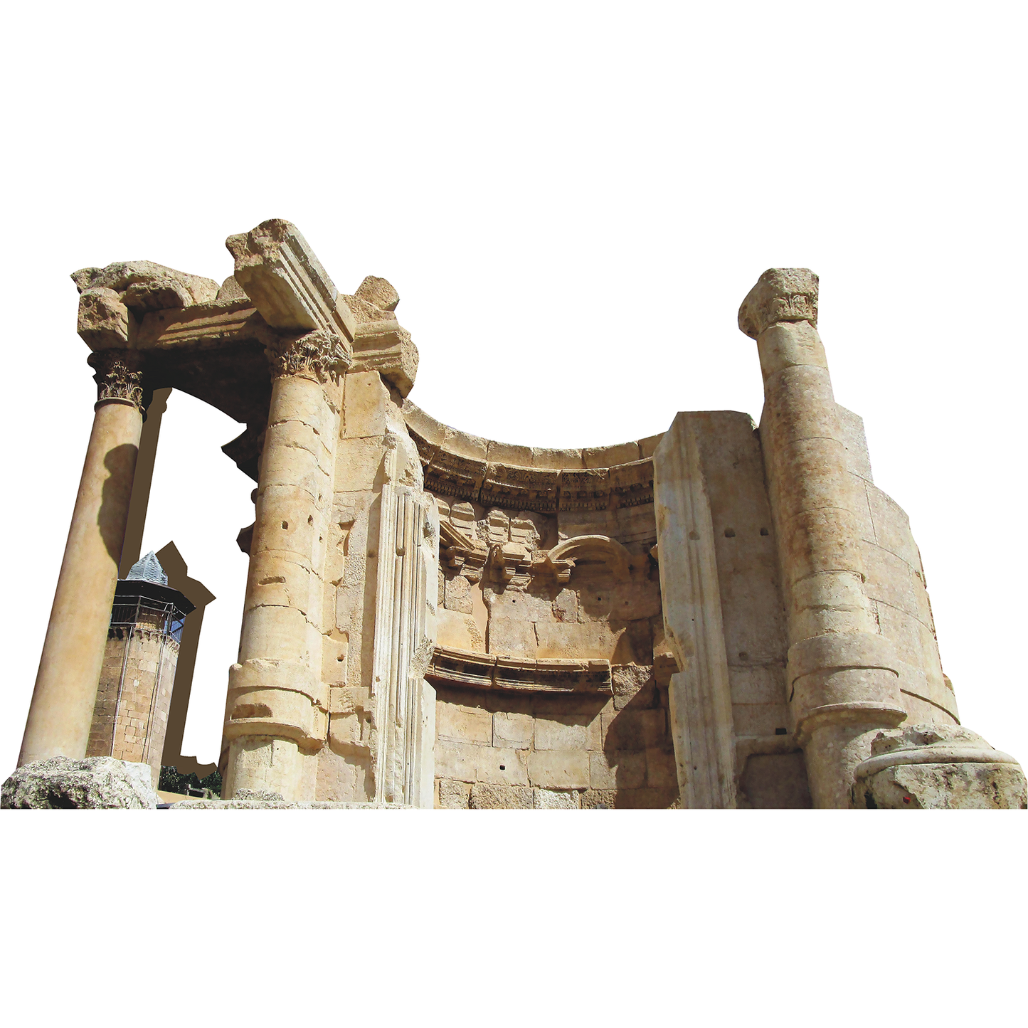 Temple of Venus Columns Roman Ruins Baalbek Lebanon Cardboard Cutout
