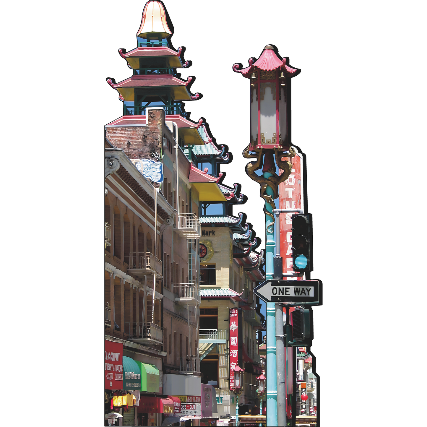 San Francisco Chinatown Little China Cardboard Cutout