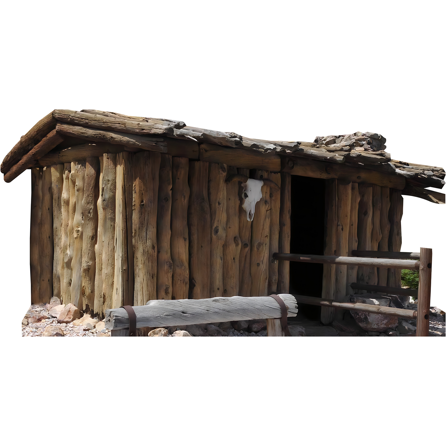 Ruby Valley Pony Express Log Cabin Station Nevada Wild West Mail 1860 Cardboard Cutout
