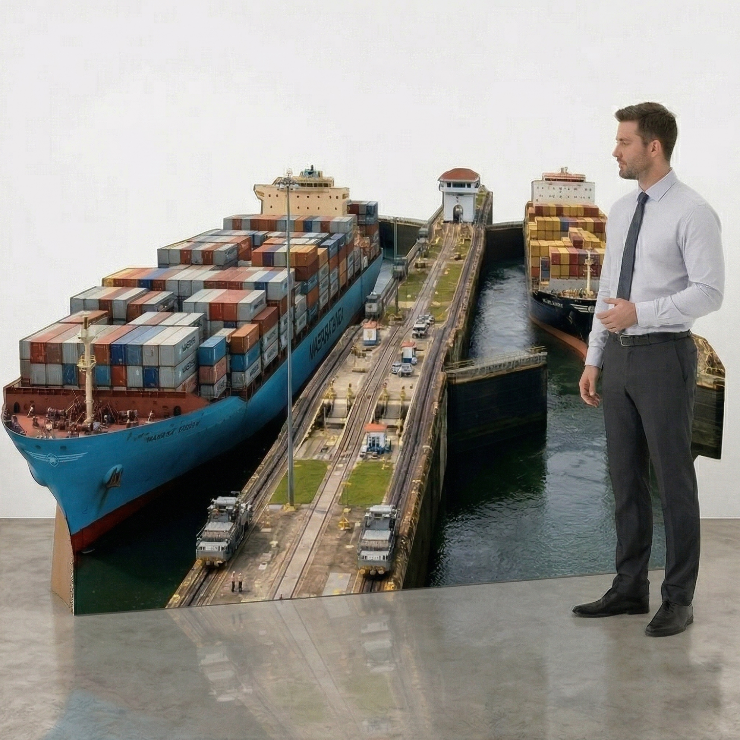 Panama Canal Atlantic Pacific Waterway Cardboard Cutout