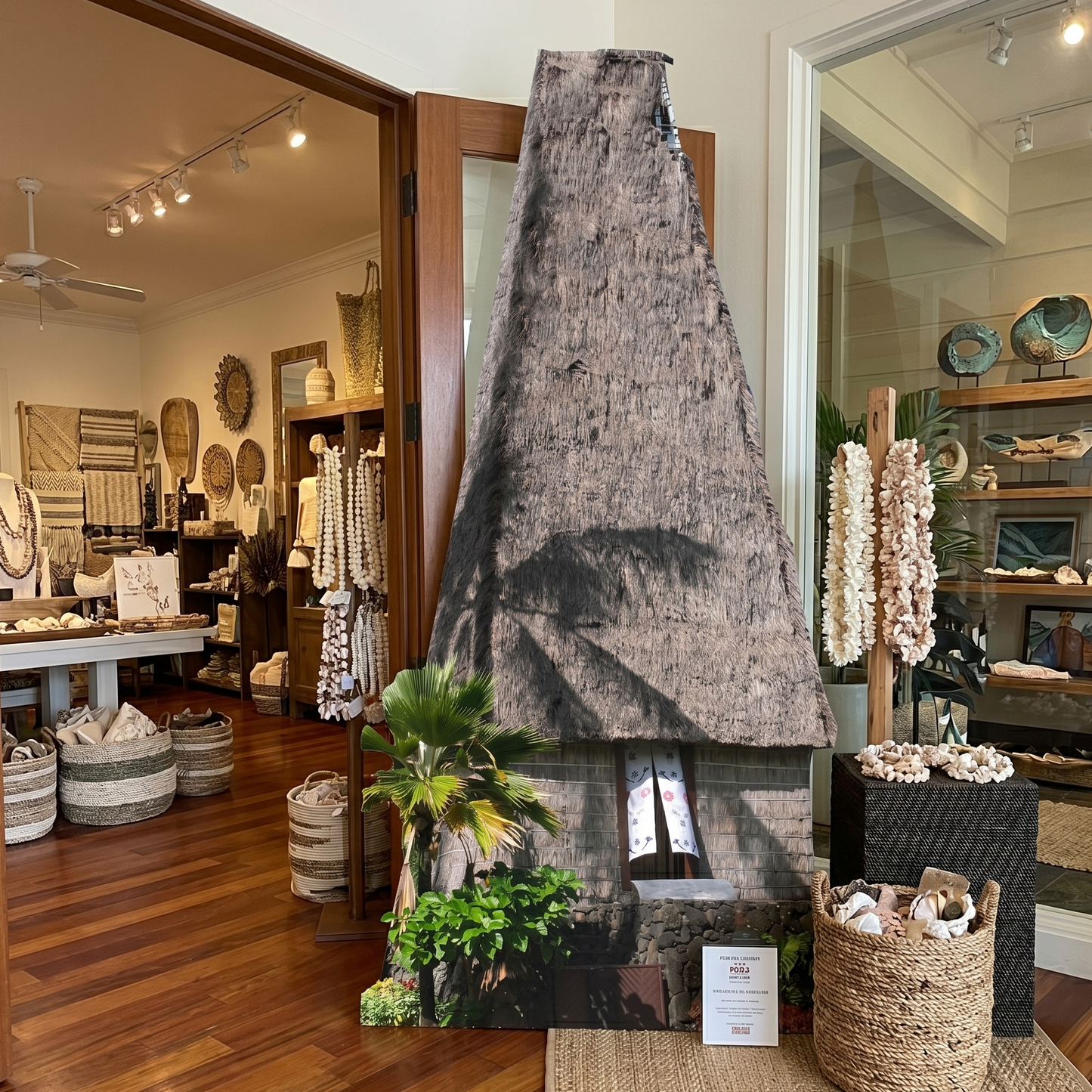 Fiji Island Temple Palm Trees Cardboard Cutout
