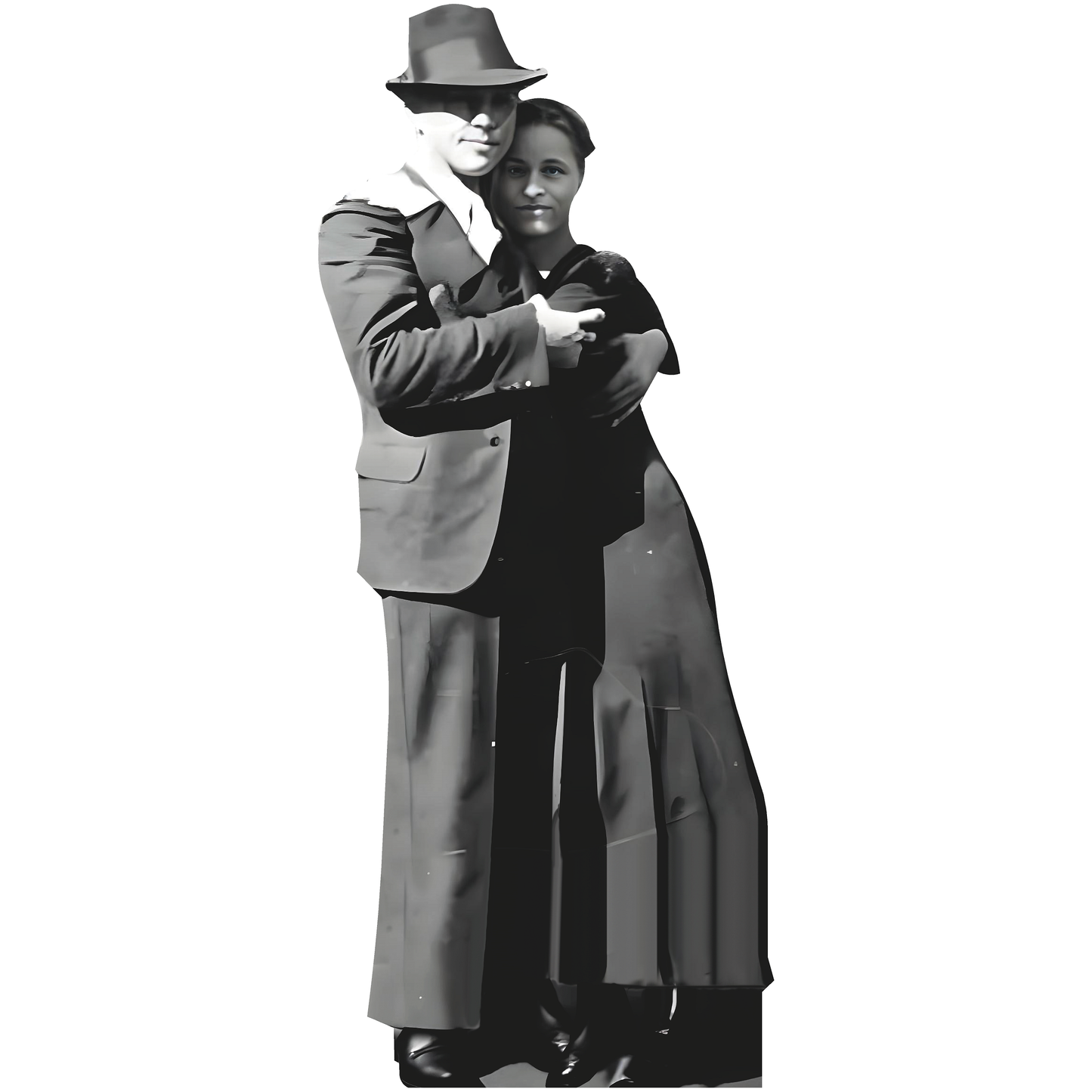 Clyde Barrow Bonnie Parker Texas 1933 Cardboard Cutout