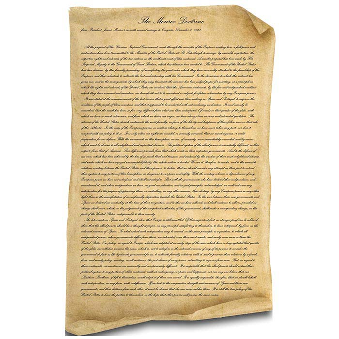 Monroe Doctrine James Monroe Cardboard Cutout
