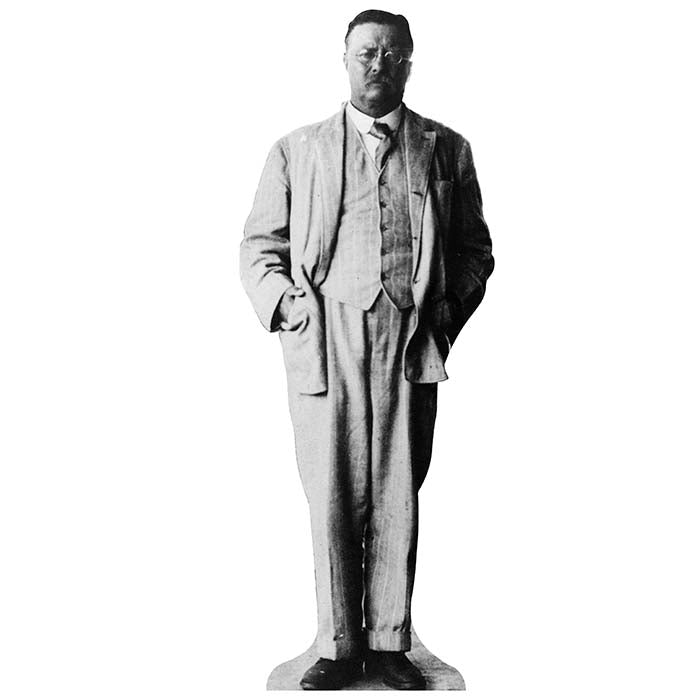 Theodore Roosevelt Gray Suit Cardboard Cutout