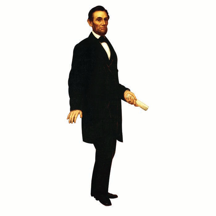 Abraham Lincoln Holding Document Cardboard Cutout