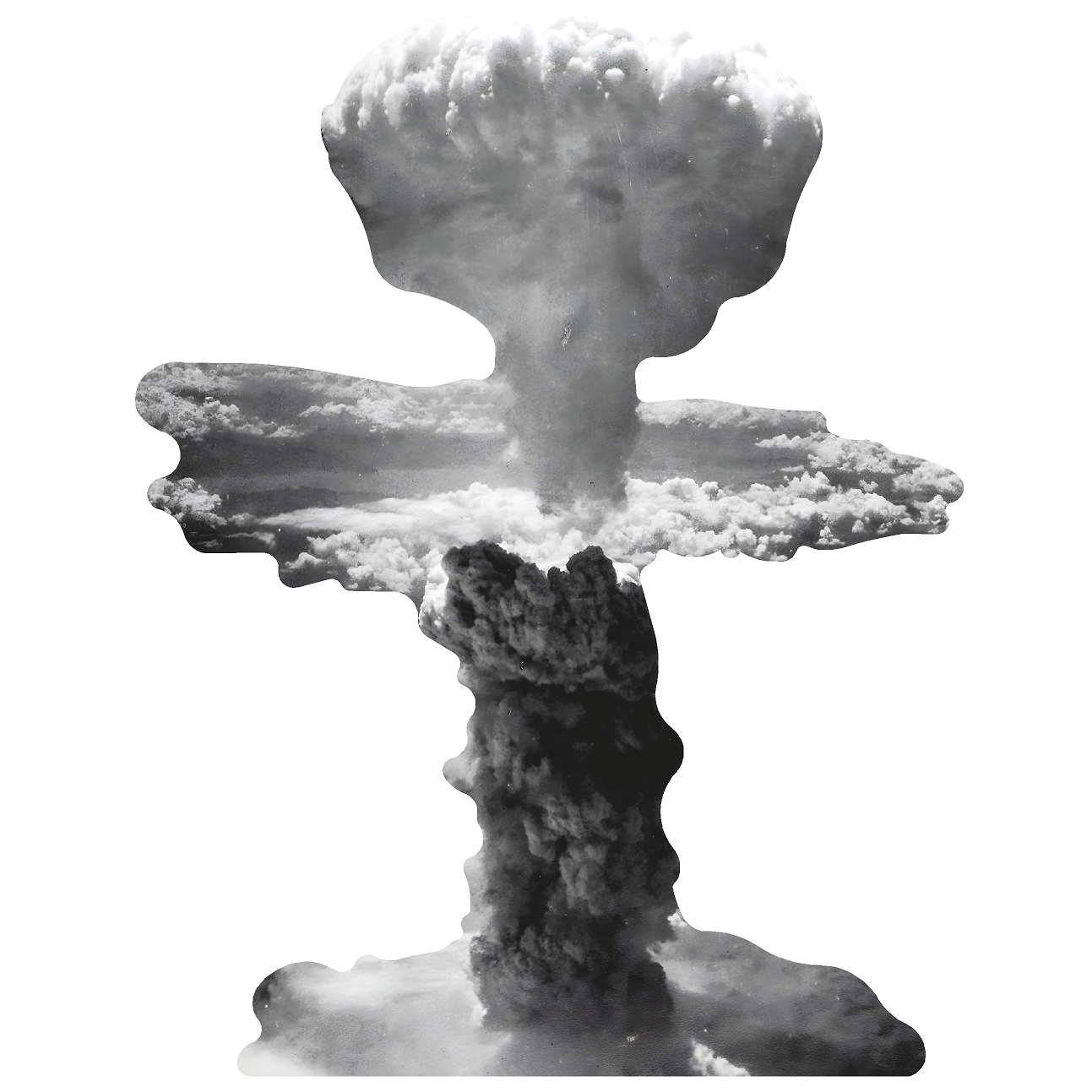 Mushroom Cloud Over Nagasaki Backdrop Cardboard Cutout