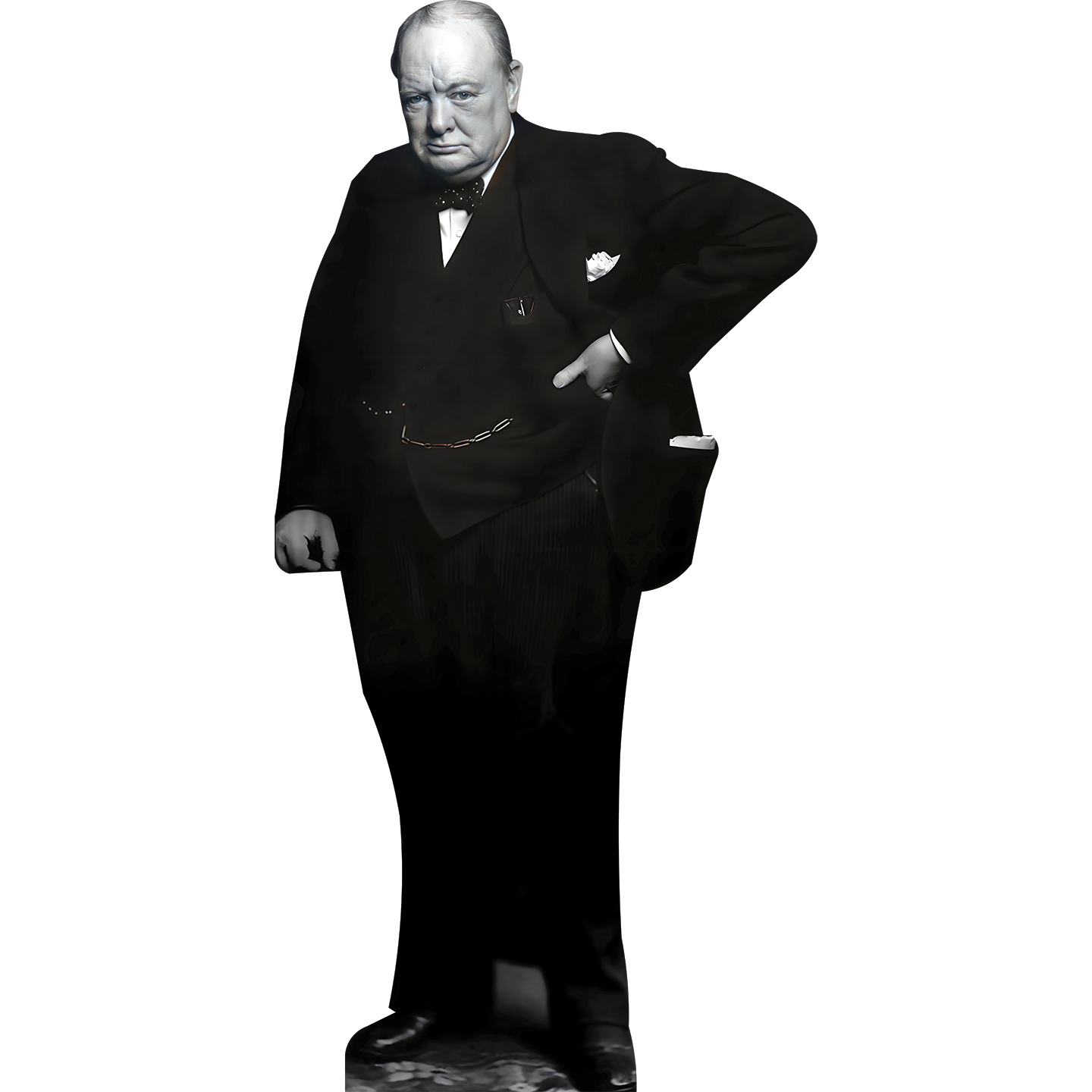 1941 Sir Winston Churchill Portrait Cardboard Cutout