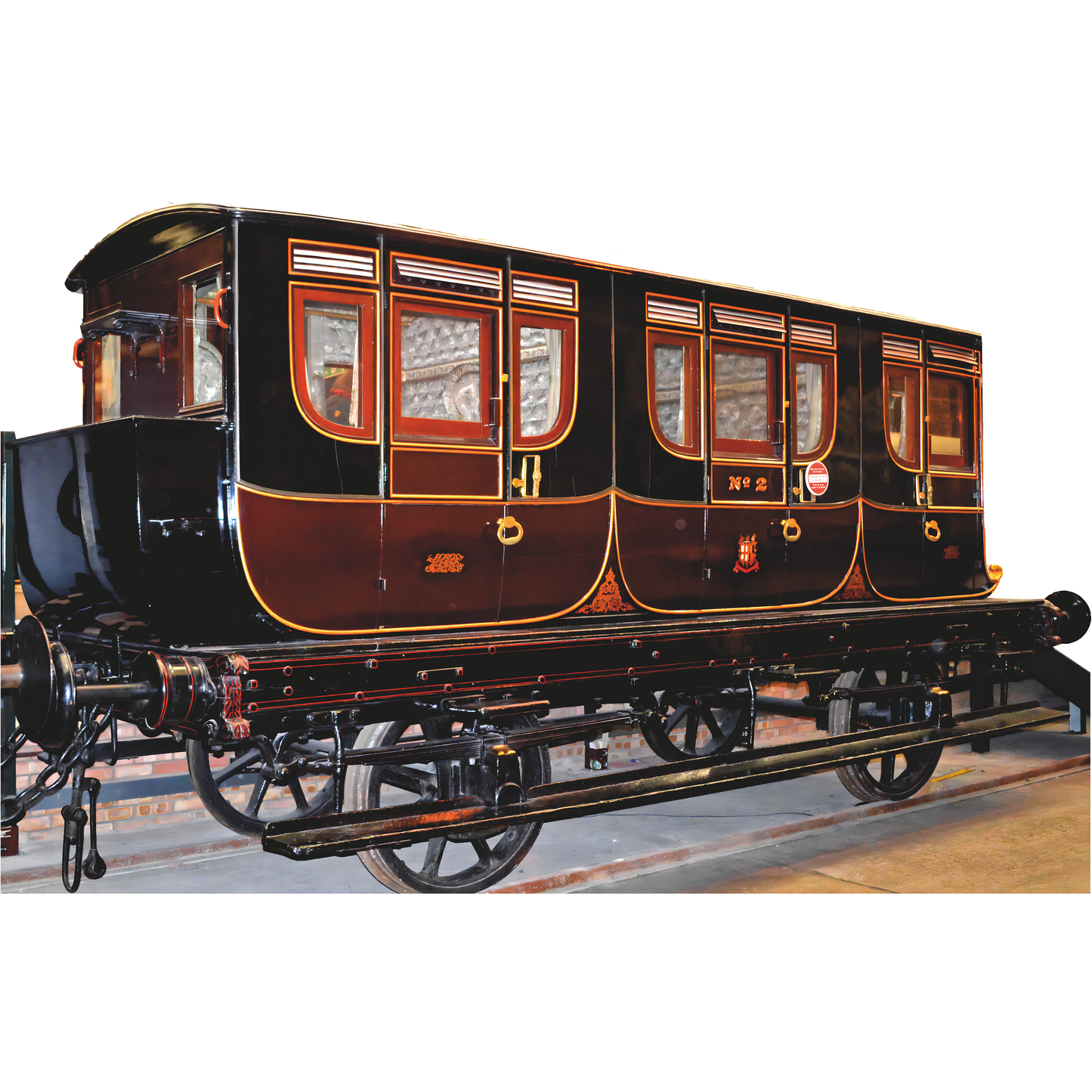 London Birmingham Railway Royal Victorian Train Transport Carriage 1842 Cardboard Cutout