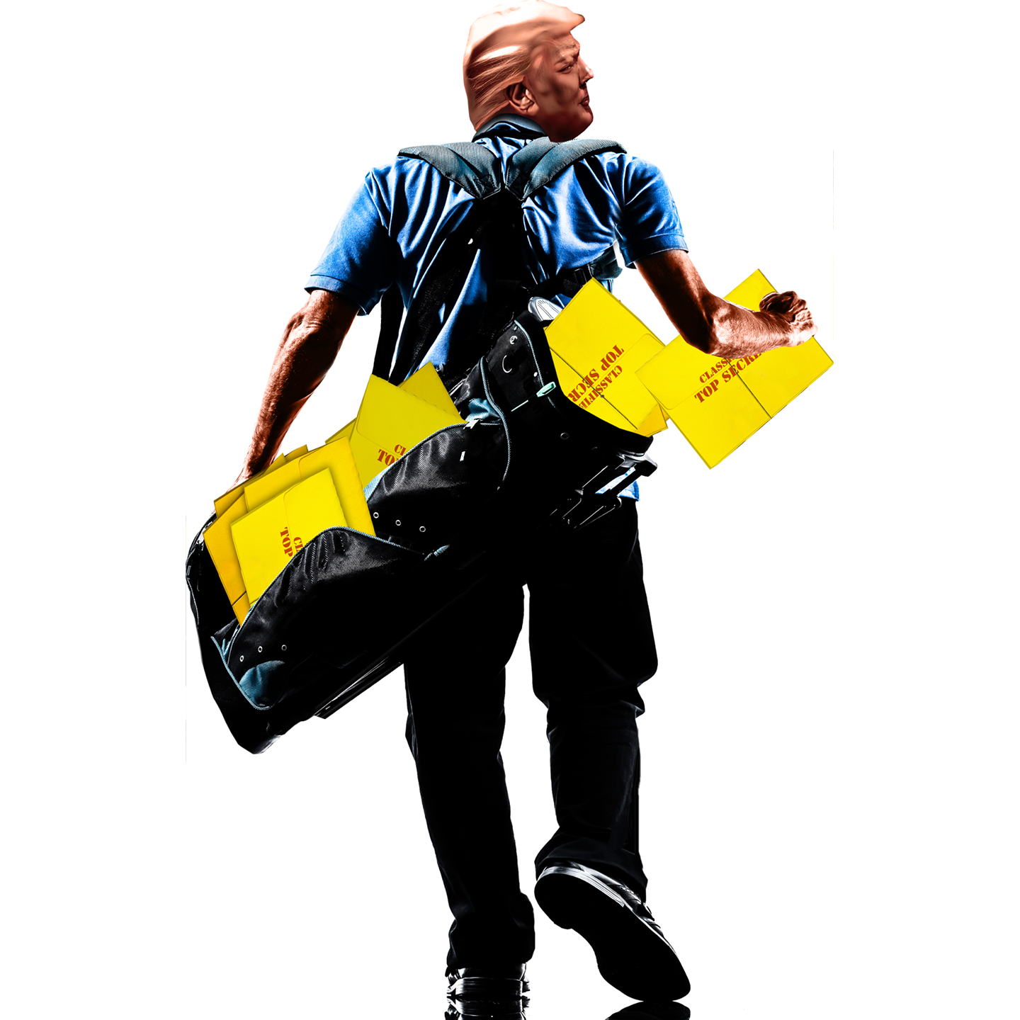 Donald Trump Golf Bag Top Secret Documents Cardboard Cutout
