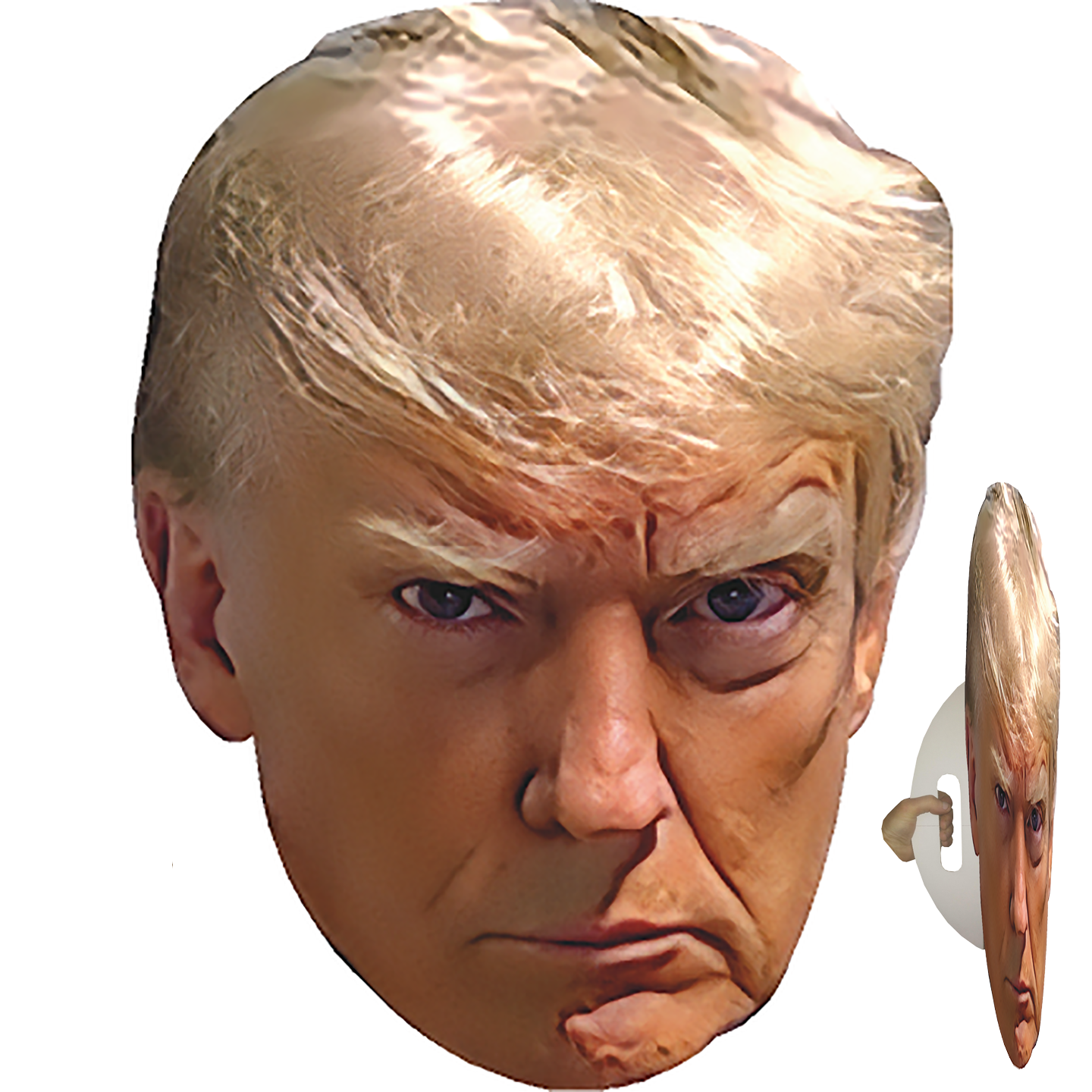 Prison Mugshot Donald Trump Federal Indictment PO113509 36inch Face with Shield Handle Cardboard Cutout