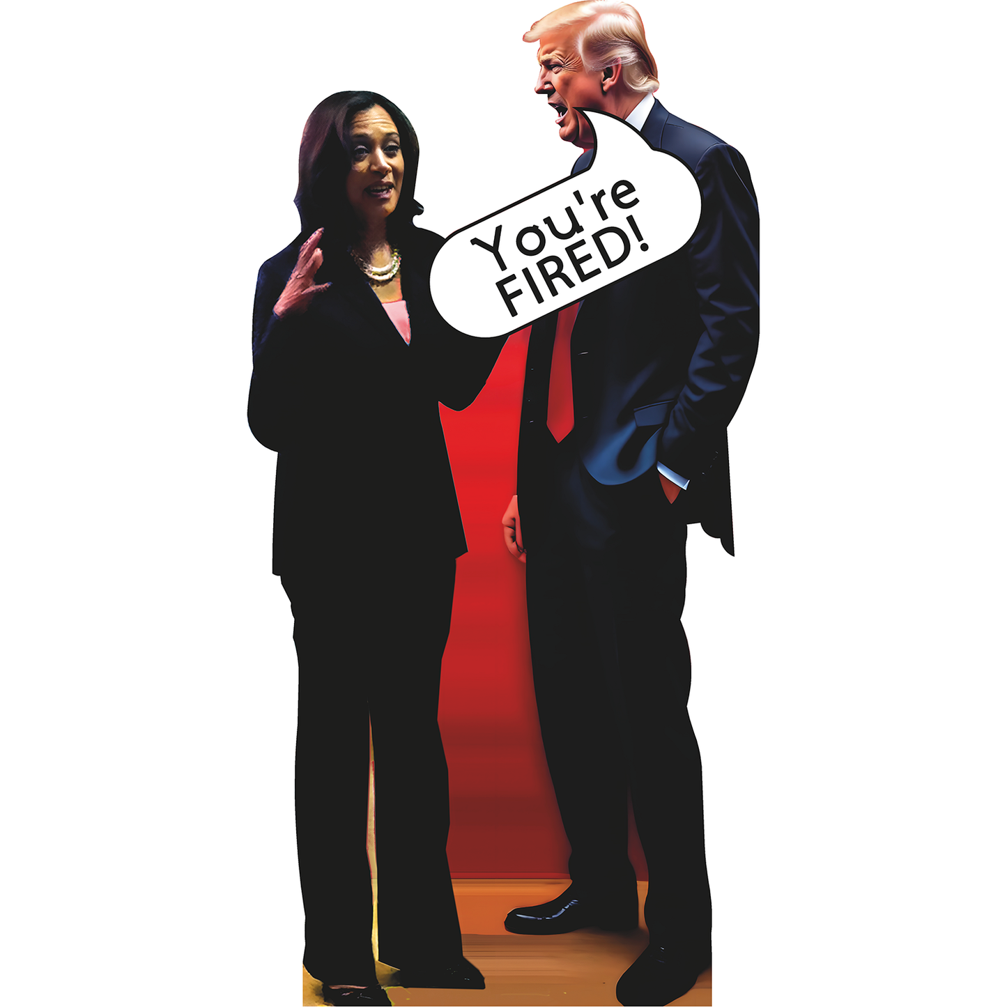 Donald Trump You’re Fired Kamala Harris Cardboard Cutout