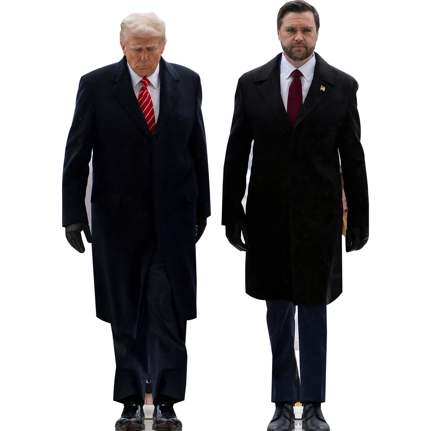 Double Pack President Donald Trump Vice President JD Vance January 2025 Cardboard Cutout