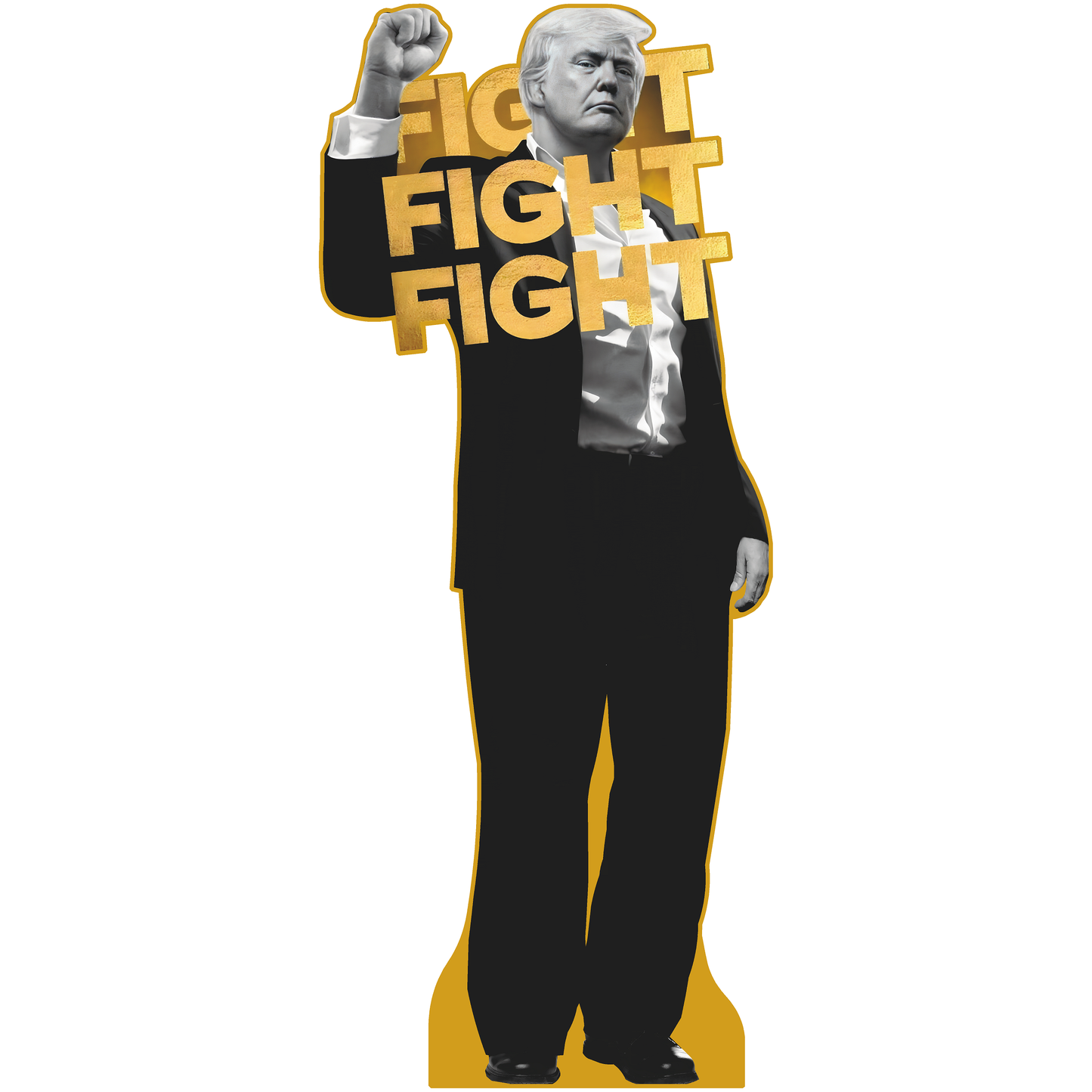 Donald Trump Fight Fist Meme Cardboard Cutout