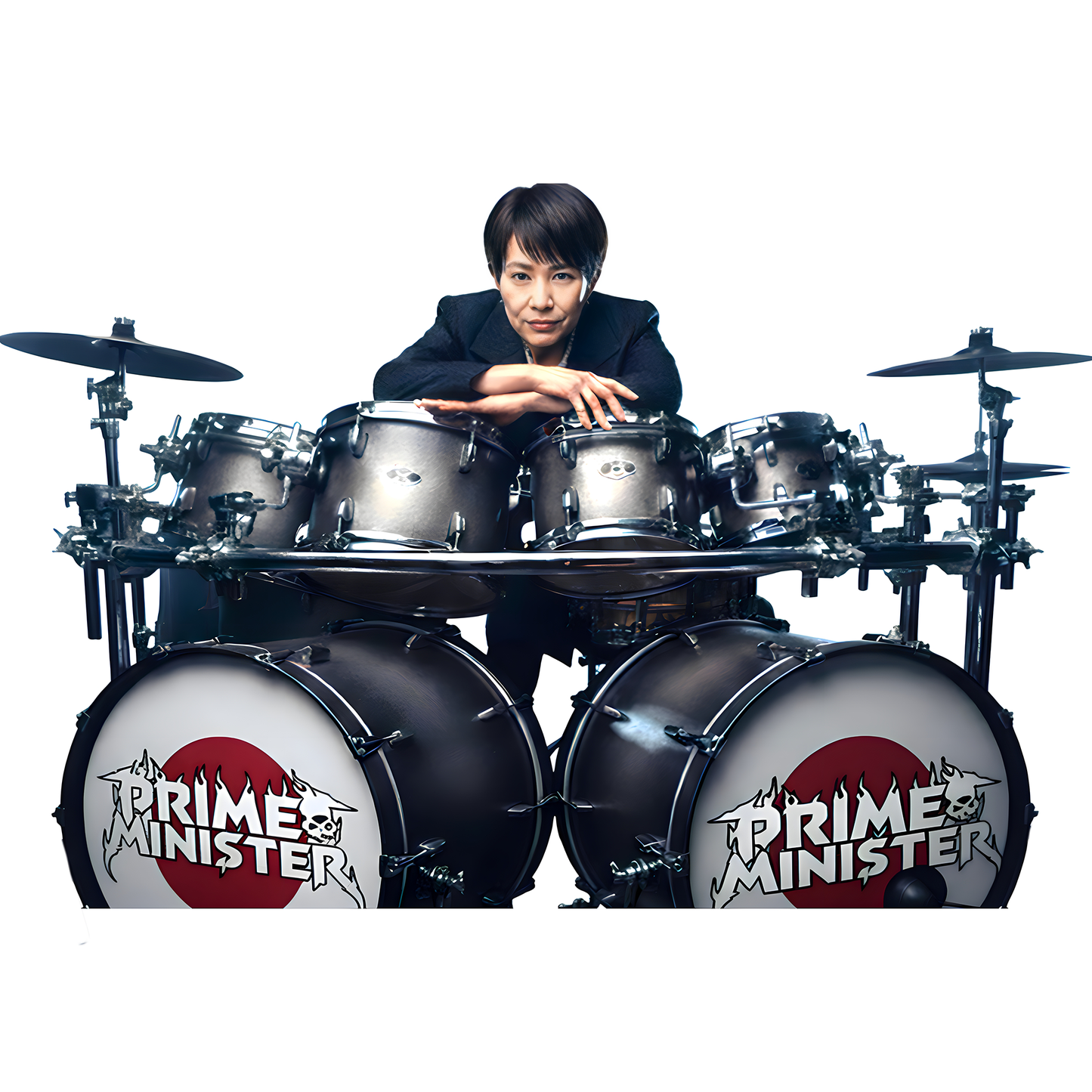 Sanae Takaichi Japan Prime Minister Heavy Metal Drums Cardboard Cutout