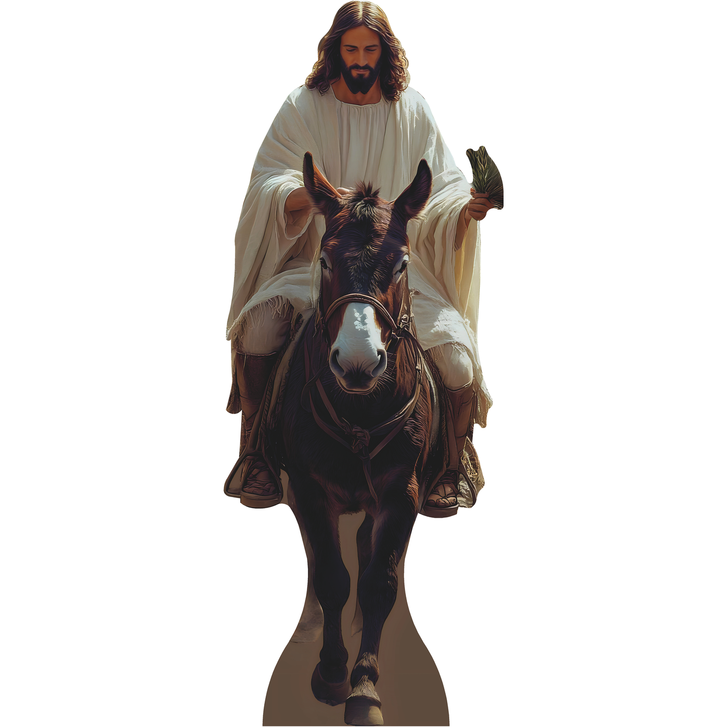 Jesus Christ Riding Donkey Cardboard Cutout