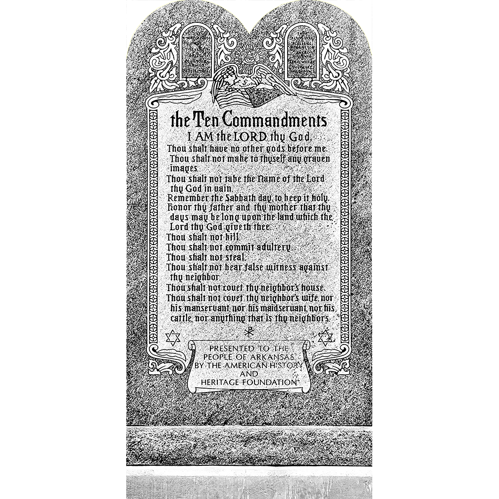 Ten Commandments Monument Arkansas Cardboard Cutout