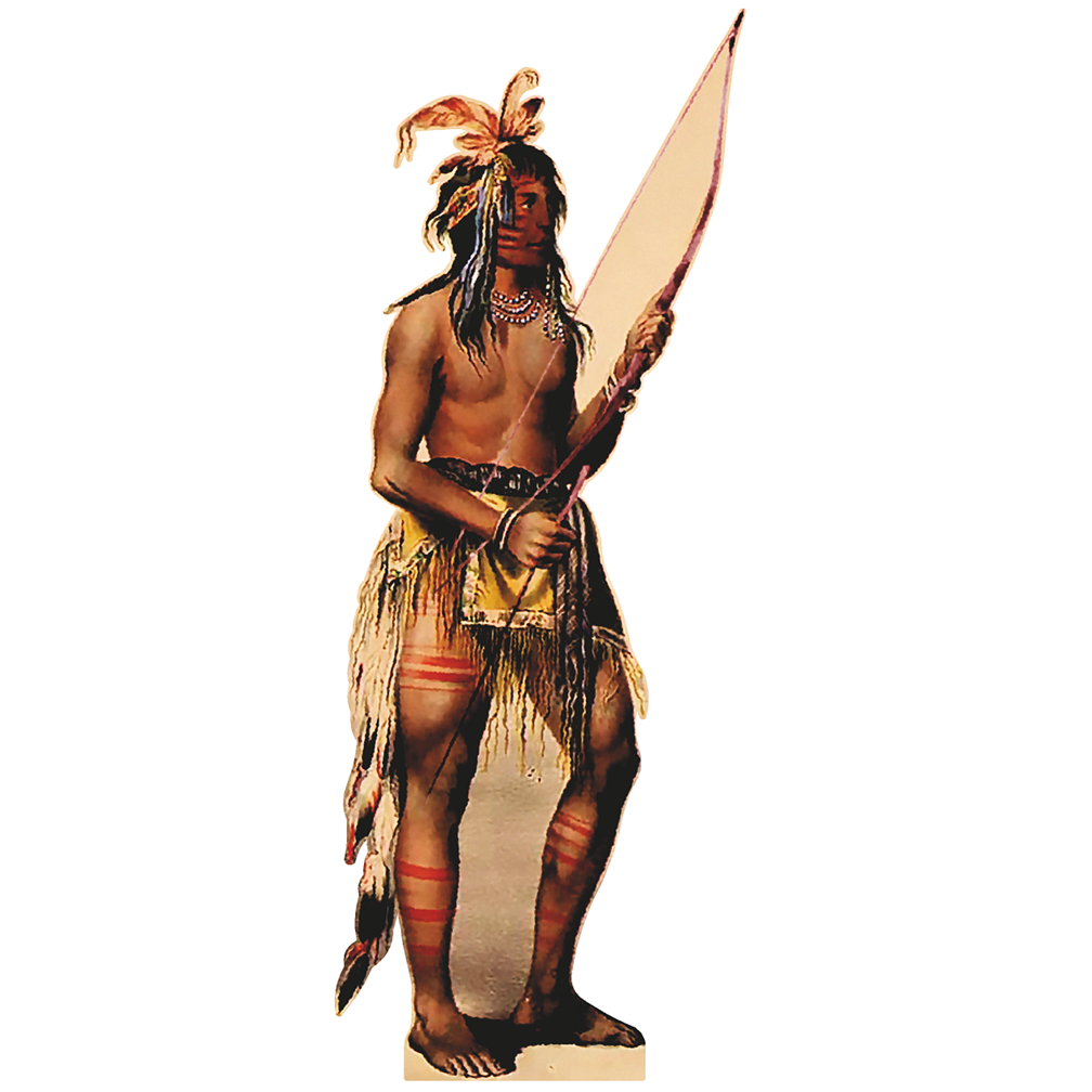 Indian Man with Bow and Arrow Cardboard Cutout