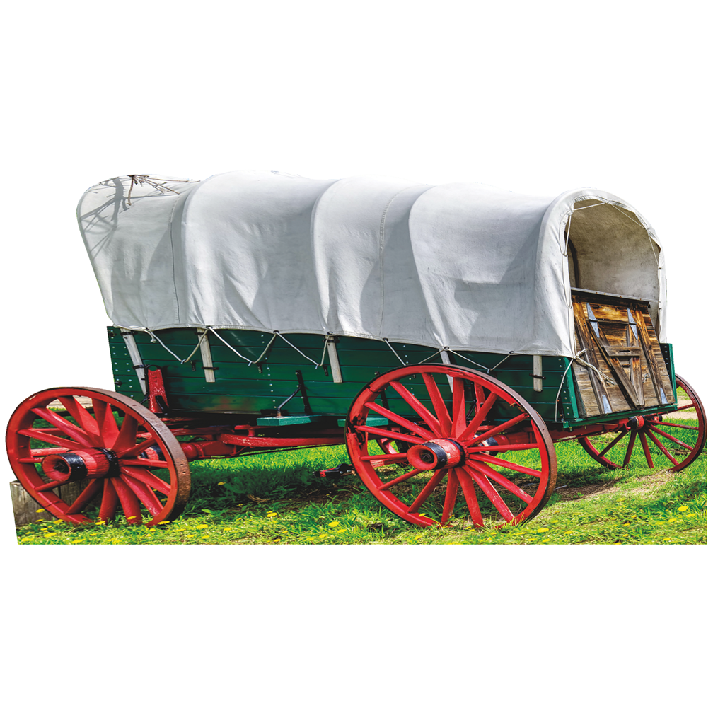 Pioneer Covered Wagon Cardboard Cutout