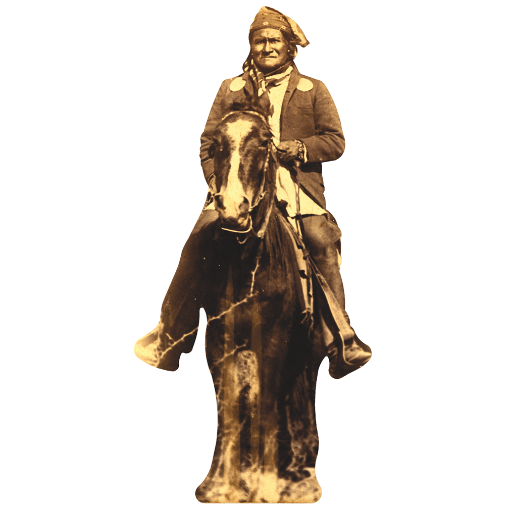 Geronimo on Horse Cardboard Cutout
