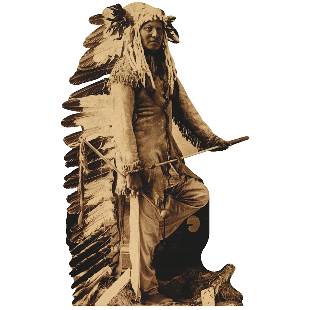 War Chief Rain in the Face Indian Native American Cardboard Cutout