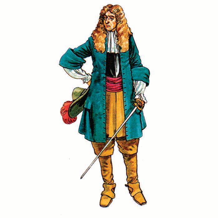 King James II Illustration Cardboard Cutout