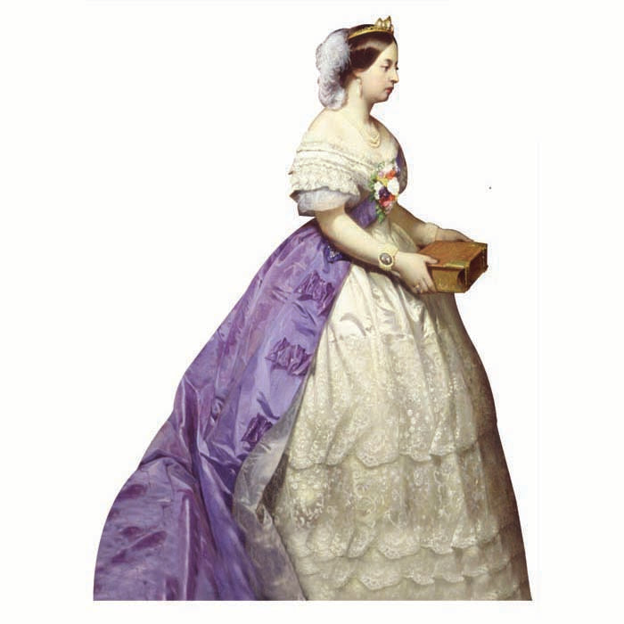 Queen Victoria White Dress Cardboard Cutout