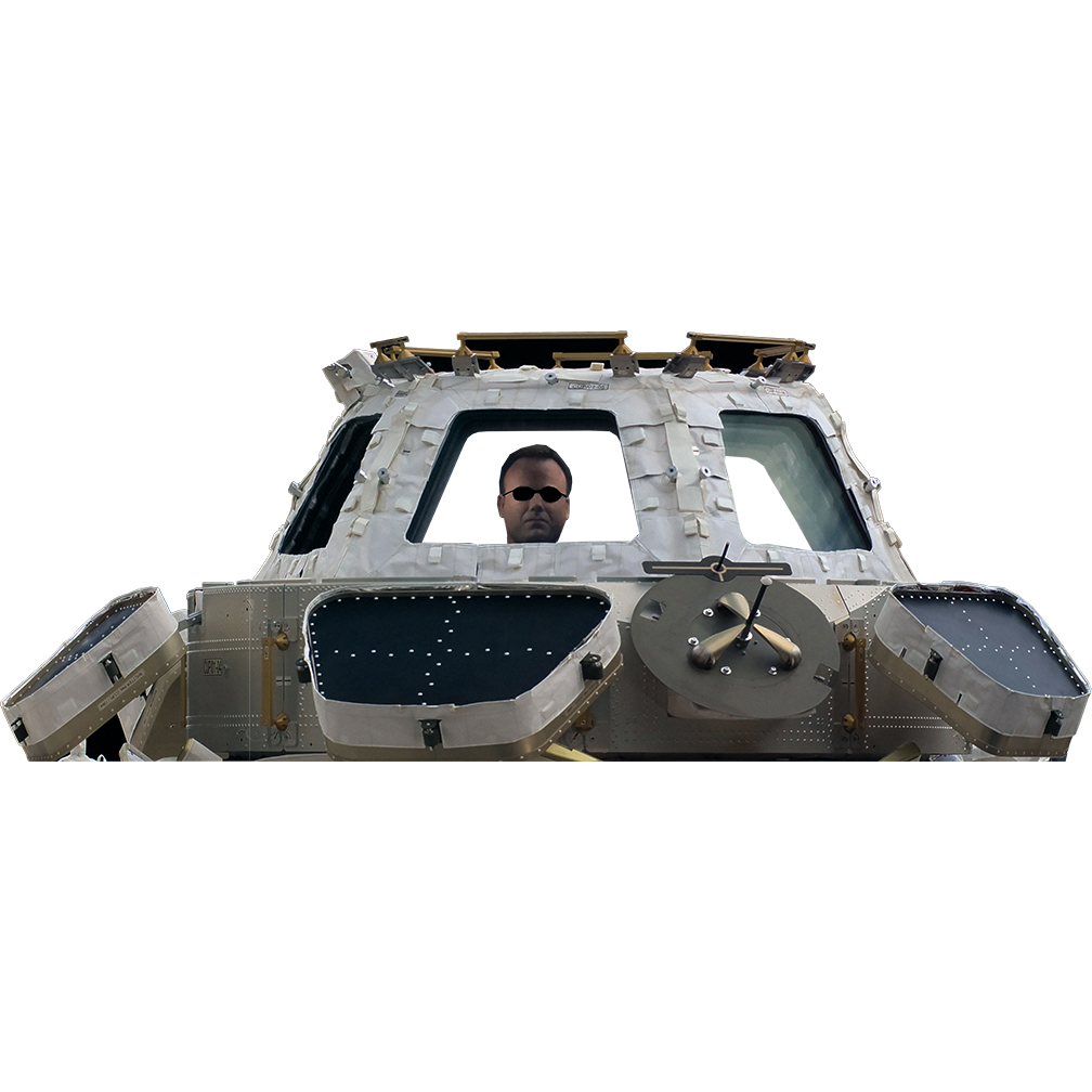 International Space Station ISS Cupola Observatory Module Outside Cardboard Cutout