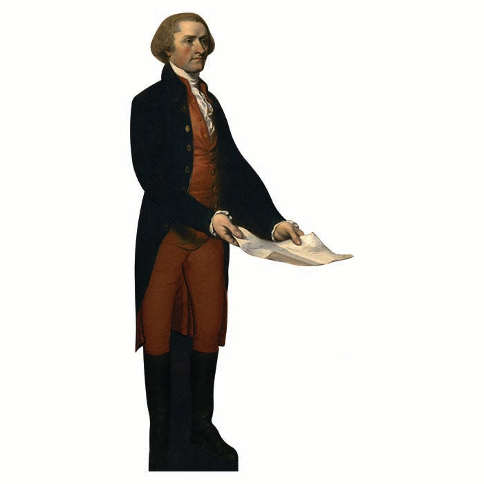 Thomas Jefferson Holding Declaration Cardboard Cutout