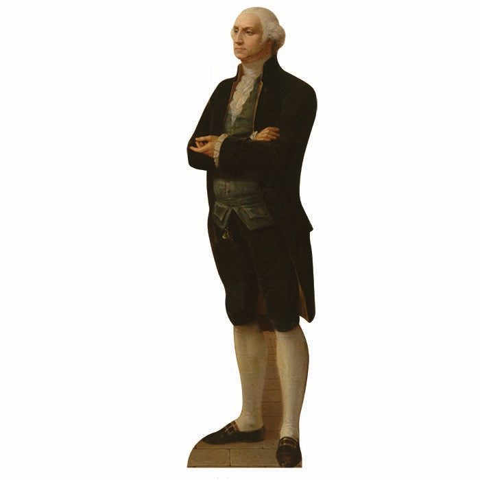 George Washington Arms Crossed Cardboard Cutout