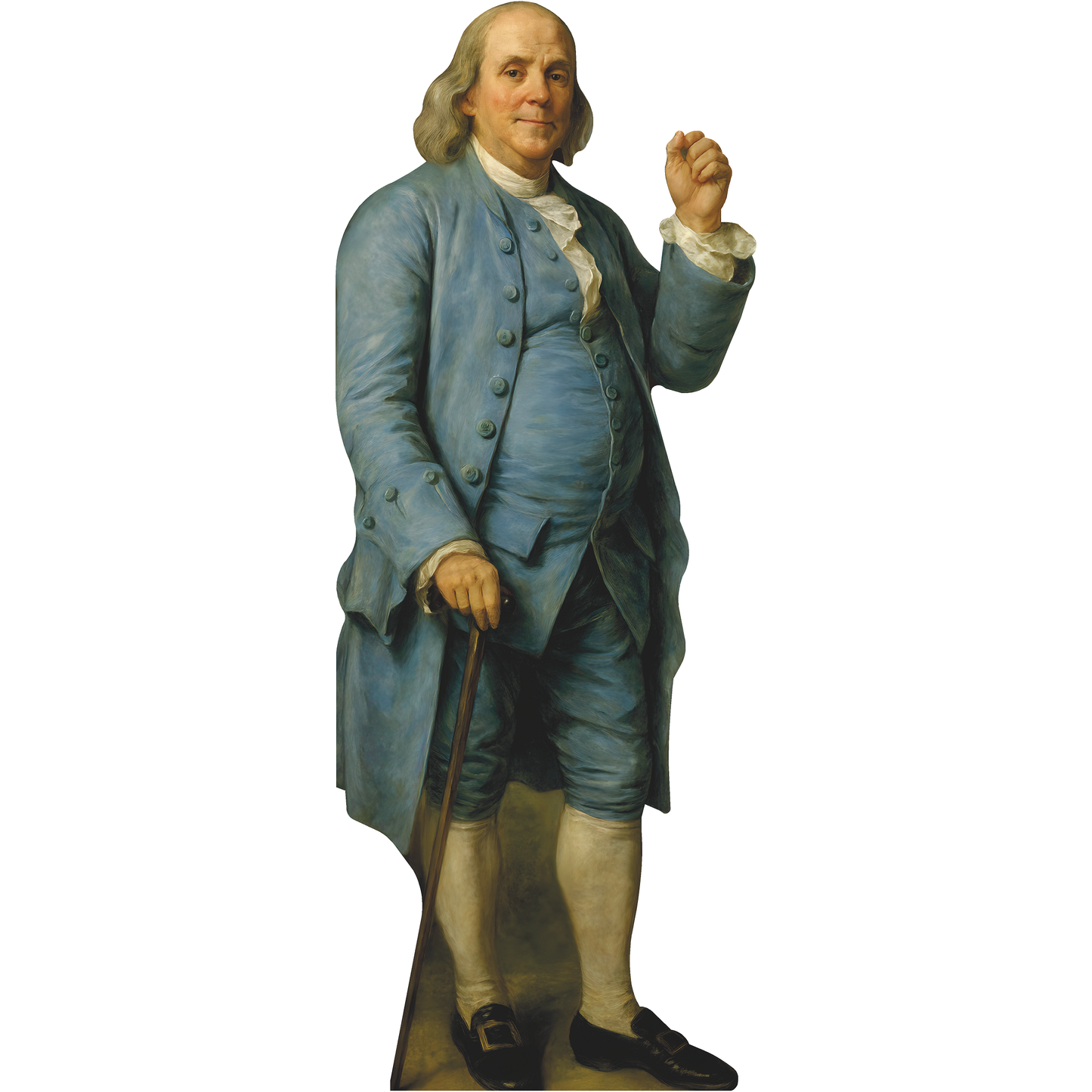 Benjamin Franklin Blue Suit Cardboard Cutout